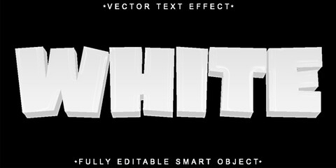 Poster - Script White Vector Fully Editable Smart Object Text Effect