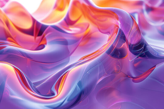 Abstract transparent material wavy background 
