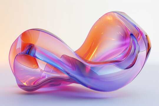 Abstract transparent material wavy background 
