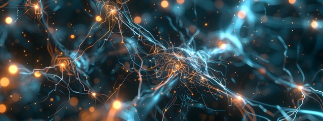 Poster - Luminous Maze of Artificial Intelligence A Dynamic Representation of Intricate Neural Networks