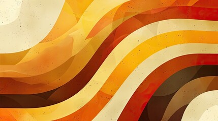 Wall Mural - Retro Colorful Background Vector Illustration, simple illustration, flat design, brown, yellow and orange pastel colors