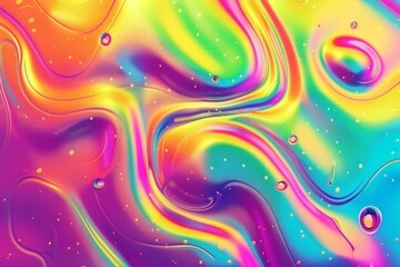 Aufkleber - Dynamic Neon Melting Patterns for Modern Digital Interfaces: Energy and Motion in Vivid Colors, Perfect for Fresh Website Backgrounds