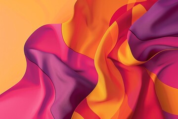 Aufkleber - Vibrant and Contemporary Melting Patterns on Textile Featuring Bright Saturated Colors and Fluid Organic Shapes