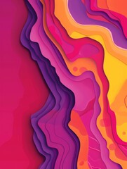 Aufkleber - Celebration of Creativity on International Design Day: Vibrant Melting Patterns in an Illustration of Fluid Shapes and Bright Colors