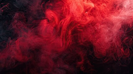 Wall Mural - Abstract red smoke on black background