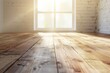 © dendyh7 - Interior background with wooden floor created with generative ai