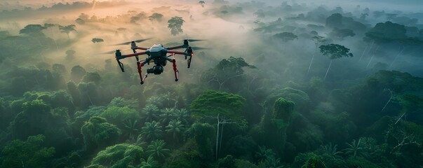 drone technology mapping deforestation in the amazon rainforest for environmental conservation