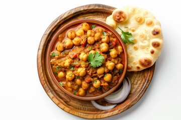 Wall Mural - Indian food: chole chickpea curry