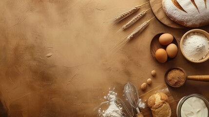 World baking day background concept with copy space