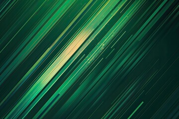 Canvas Print -  Galactic green streaking gradient lines abstract background. Modernistic aesthetic.