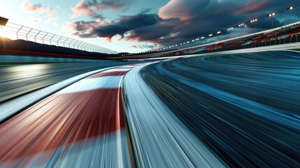 Canvas Print - race track background