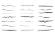 © line's vector - Hand drawn collection of different diary scribble lines and elements. Marker pen underline and strikethrough Editable strokes for Note book. Swift crossed and wavy highlight markers for scribbling pad