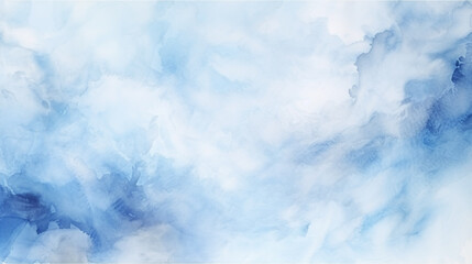 Wall Mural - Hand painted watercolor sky and clouds, abstract watercolor background, illustration