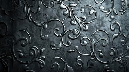 Poster - Gray pattern wallpaper