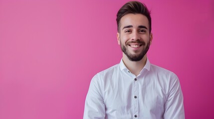 Sticker - Confident Young Business Professional Smiling in Office Setting