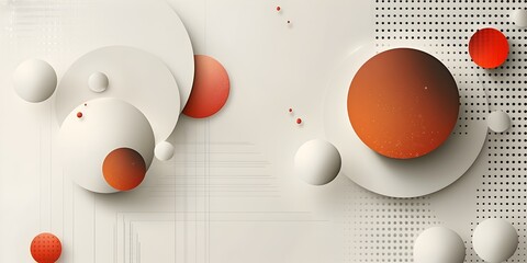 Poster - Neutral Tone Geometric Shapes Backdrop for Modern Digital Product Presentation and Branding