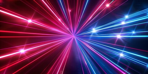 Poster - Energetic Neon Starburst Explosion for Captivating Entertainment and Product Displays