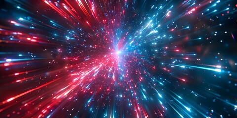 Poster - Radiant and Energetic Neon Starburst for Captivating Entertainment and Product Displays