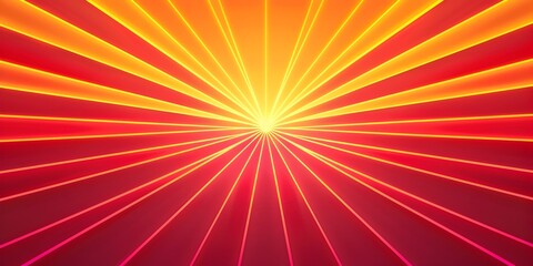 Poster - Radiant Sunburst Grid in Electrifying Neon Red and Yellow for Summer Promotional Backgrounds