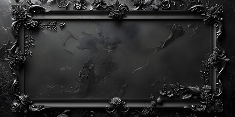 The Dramatic Gothic Frame with Intricate Filigree Flourishes and Dark Tones Offering Ample Copy Space for Isolated or Concepts