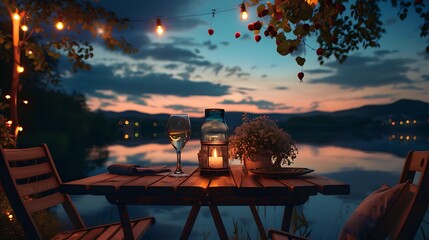 Evening Patio Table beautiful view