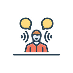 Sticker - Color illustration icon for active listening