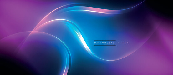 Poster - A striking visual of a blue and purple wave set against a dark background, creating a captivating display of colors and contrast