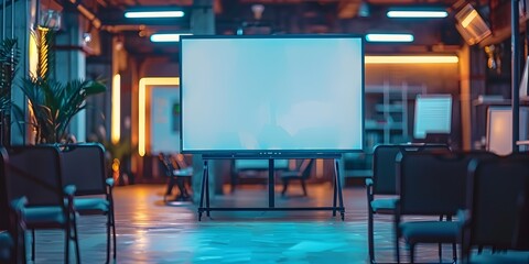 Poster - Innovative Digital Business Presentation in a Professional Corporate Office Workspace