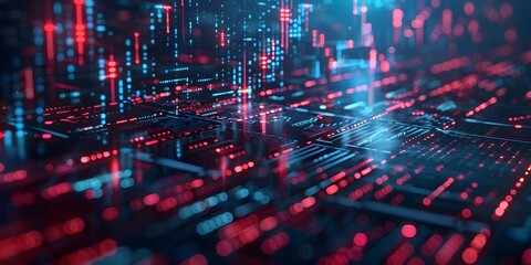 Poster - Futuristic Digital Landscape Powering Automated Financial Trading Systems