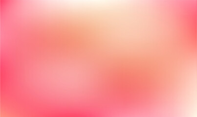 Fototapete - Soft Gradient Pink background. Abstract blurred wallpaper texture. Soft pink pastel and orange light abstract background for product design, wallpaper, banner, presentations, web, apps. Vector EPS10.
