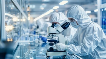 Poster - A scientist is wearing a white lab coat