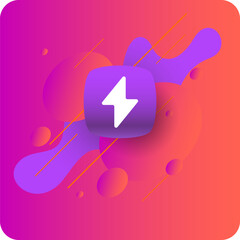 Poster - Abstract background in a modern trendy style. Energy poster with simple flat geometric shapes. Vector illustration.