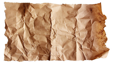 Sticker - Vintage and crumpled brown paper.