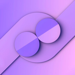 Leinwandbilder - Stylized abstract illustration with a modern and minimalist design. Digital background. 3d rendering