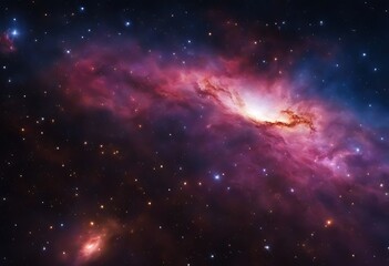 Wall Mural - Colorful space Spiral galaxy cloud nebula. Stary night cosmos. Universe science astronomy. Generative AI