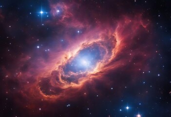 Wall Mural - Colorful space Spiral galaxy cloud nebula. Stary night cosmos. Universe science astronomy. Generative AI