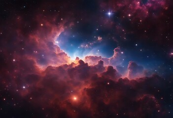 Wall Mural - Colorful space Spiral galaxy cloud nebula. Stary night cosmos. Universe science astronomy. Generative AI