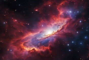 Wall Mural - Colorful space Spiral galaxy cloud nebula. Stary night cosmos. Universe science astronomy. Generative AI