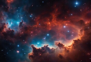 Wall Mural - Colorful space Spiral galaxy cloud nebula. Stary night cosmos. Universe science astronomy. Generative AI
