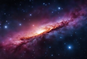 Wall Mural - Colorful space Spiral galaxy cloud nebula. Stary night cosmos. Universe science astronomy. Generative AI