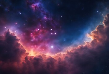 Wall Mural - Colorful space Spiral galaxy cloud nebula. Stary night cosmos. Universe science astronomy. Generative AI
