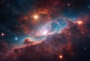 Wall Mural - Colorful space Spiral galaxy cloud nebula. Stary night cosmos. Universe science astronomy. Generative AI