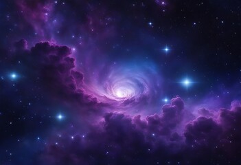 Wall Mural - Colorful space Spiral galaxy cloud nebula. Stary night cosmos. Universe science astronomy. Generative AI