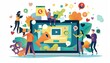 © ZeNDaY - A group of people are working together on a project using a laptop. They are using social media to collaborate and share ideas.