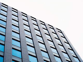 Fototapete - Architecture details Glass window pattern Facade Modern building Exterior 