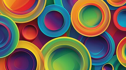 Poster - Rainbow-colored modern background.