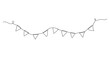 © Elena - One line party garland sketch. Hand drawn elements. Vector continuous outline isolated illustration