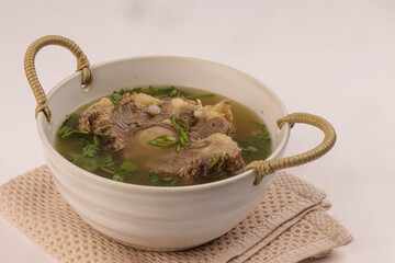 Wall Mural - Hawaiian Oxtail Soup in a Bowl. 