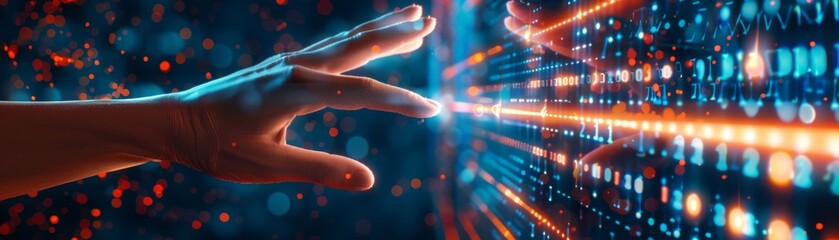 Poster - Modern interface for digital transformation and metaverse concept that connects the next generation of technology with a new era of innovation.