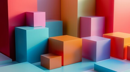 Poster - Rendering of geometric cube compositions in 3D